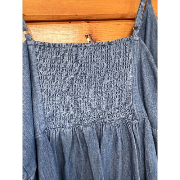NWT 3XL Old Navy Womens Tie-Strap Denim Dainty Mini Cami Shift Dress in Blue - Picture 5 of 6